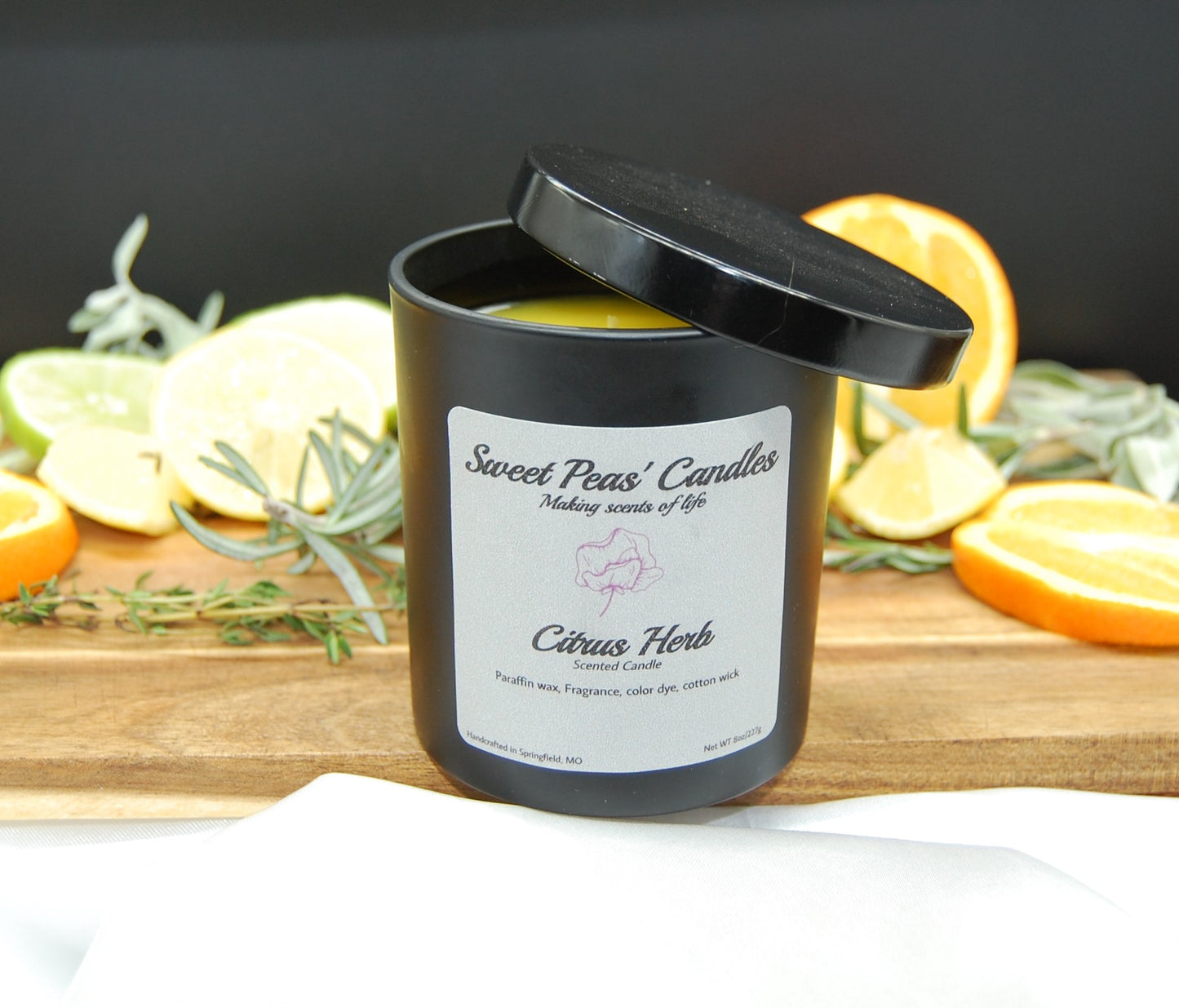 Citrus Herb Scented Candle